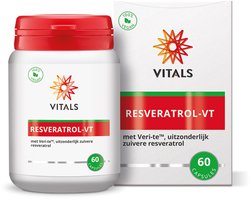 Vitals Resveratrol-VT - 60 capsules. Hoge dosering met Veri-te™, uitzonderlijk zuivere resveratrol.