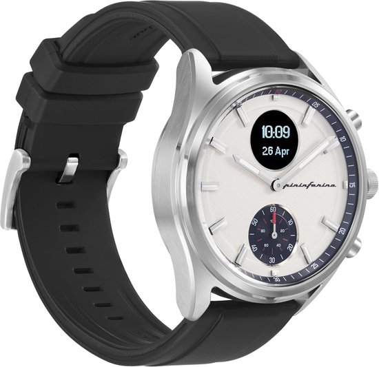 Montre connectée Pininfarina Sport Sintesi, moniteur de fréquence cardiaque, tracker d'activité, bracelet FKM, surveillance du sommeil, tracker GPS, autonomie de 30 jours, compatible avec Android et Apple