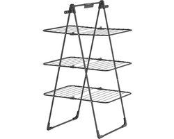 Bodo® Inklapbare Droogtoren – Staand Wasrek met 3 Niveaus - Zwart