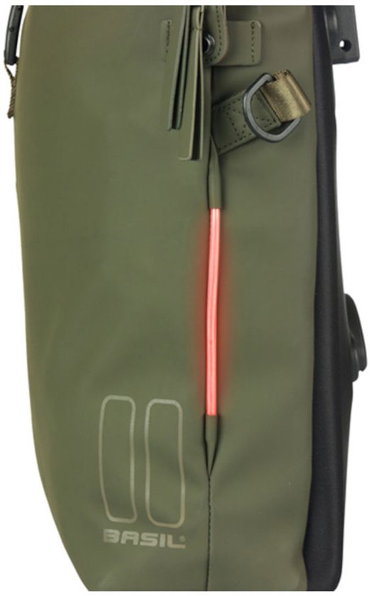 Basil SoHo MIK STUDS fietsschoudertas, 17L, groen van Basi — afbeelding 3