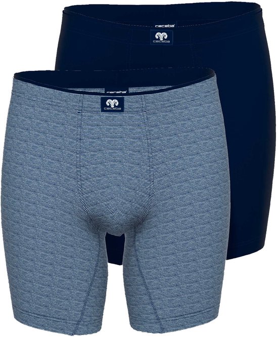 CECEBA Ohio - 2-pack Heren cyclist boxer - extra lange pijpen - Blauw