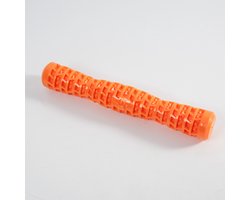 Interactief hondenspeelgoed voor agressieve kauwers, stevig rubberen kauwspeeltje voor middelgrote/grote honden, onverwoestbaar puppy-bijtspeeltje (oranje)