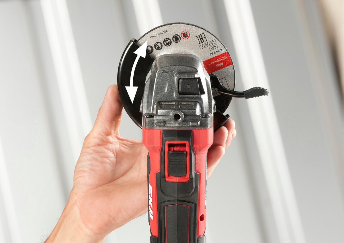 SKIL Haakse Slijper 115 mm Met Accu - 20V - Slijptol - Slijpmachine - Met Zijhandgreep & Beschermkap - Softgrip - Haakse Slijpers - Inclusief Draagtas, Snellader & 4,0ah Accu - Skil 3920 DD – foto 4