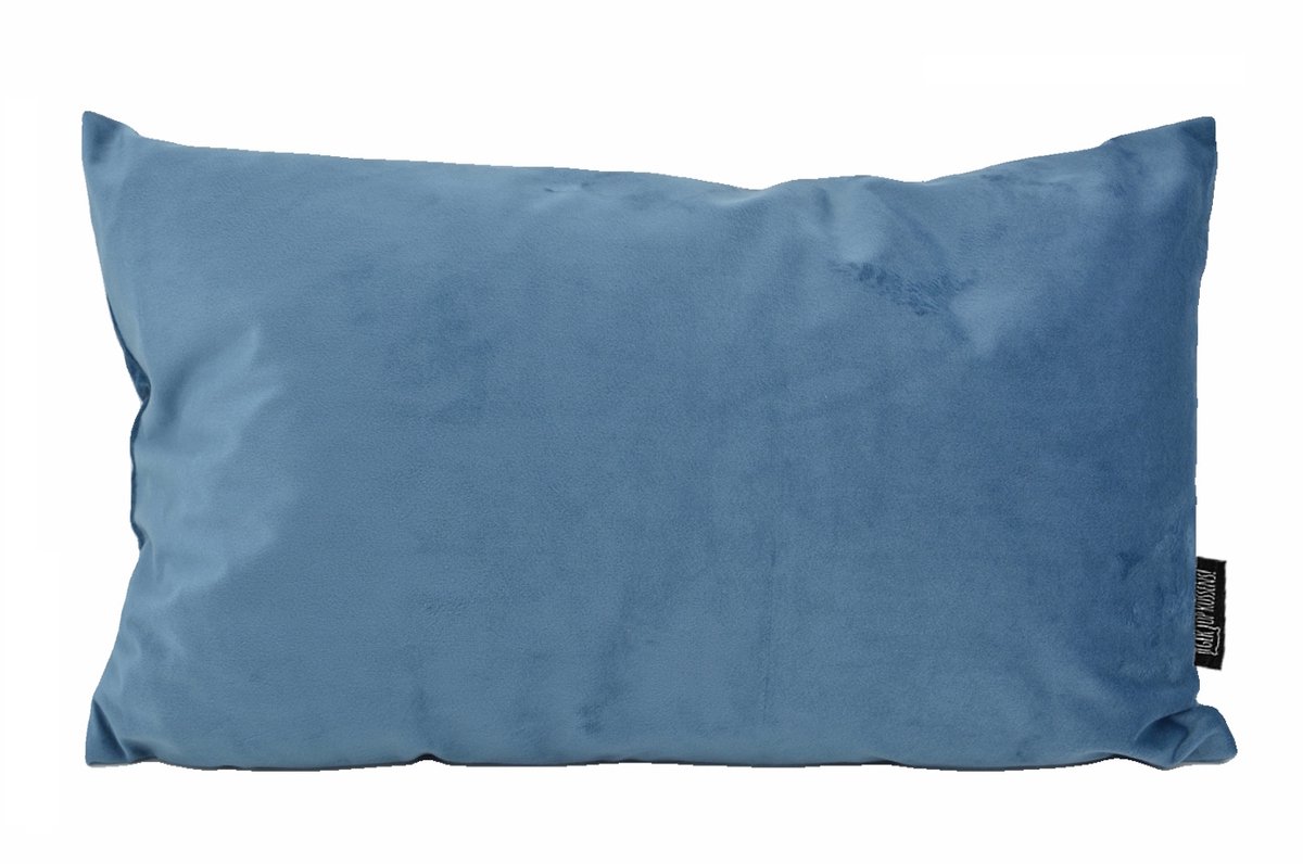 Gek op Kussens! Sierkussen Velvet Blauw Long | 30 x 50 cm | Velvet/Polyester