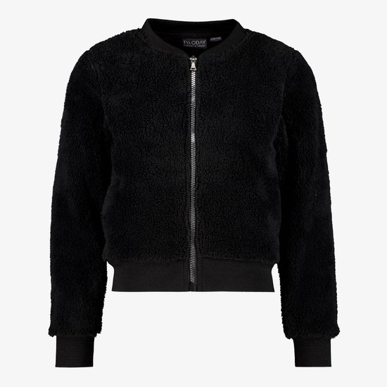Cardigan teddy fille TwoDay noir - Taille 170/176