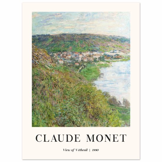 Affiche Claude Monet - Vue de Vétheuil 30x40 cm