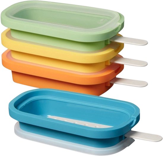 2 stuks ijslollyvormen voor kinderen - dieren popsicle vormen - doe-het