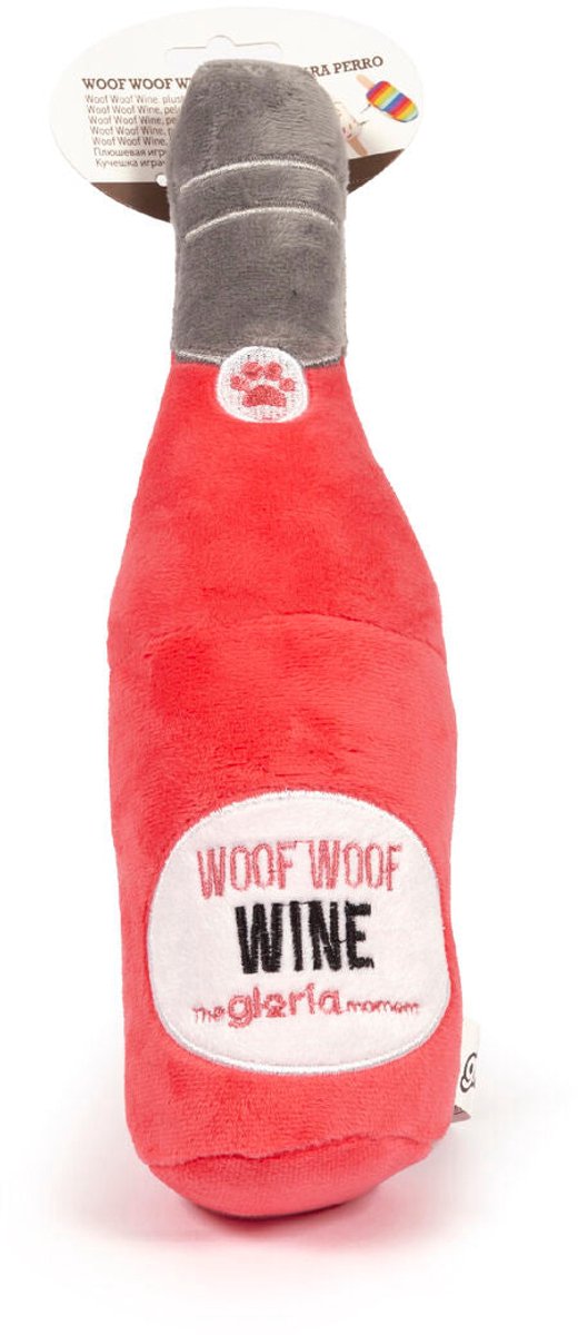 Knuffel voor honden Gloria Woof Woof Wine Roze Polyester Polypropyleen