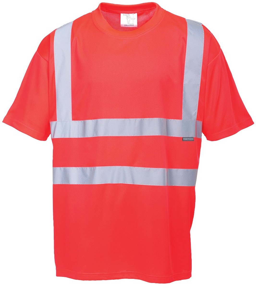 Portwest Hi-Vis T-Shirt S478 - Rood - XXXL