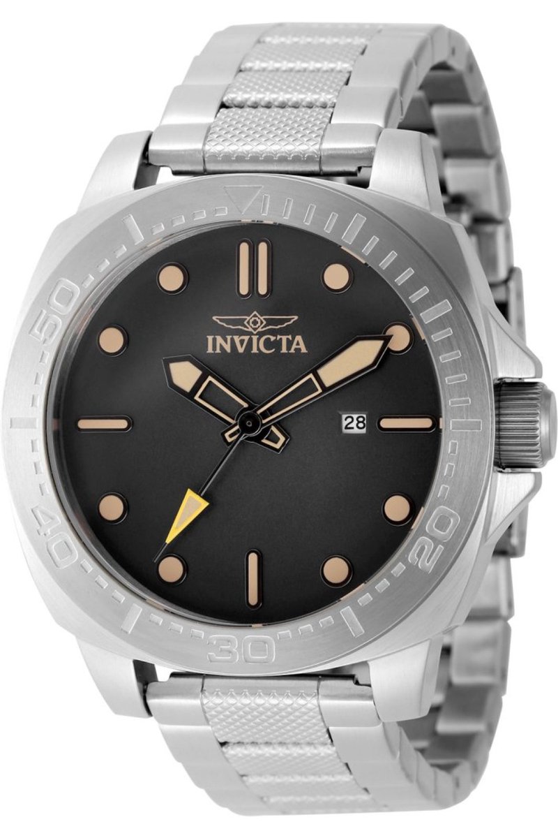 Invicta Speedway 49099 Heren Horloge - Waterdicht - Analoog - Quartz Uurwerk - Roestvrij Staal met grijze Wijzerplaat - 46mm