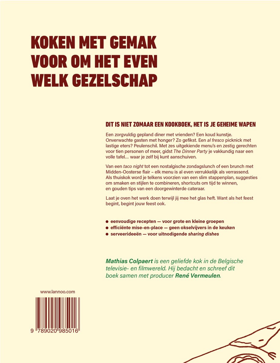 The Dinner Party - back cover