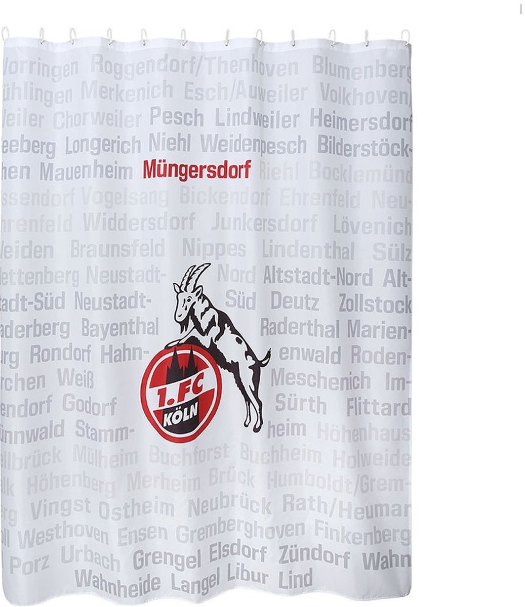 1. FC Köln Duschvorhang Veedel 180X200 cm 4030232 White