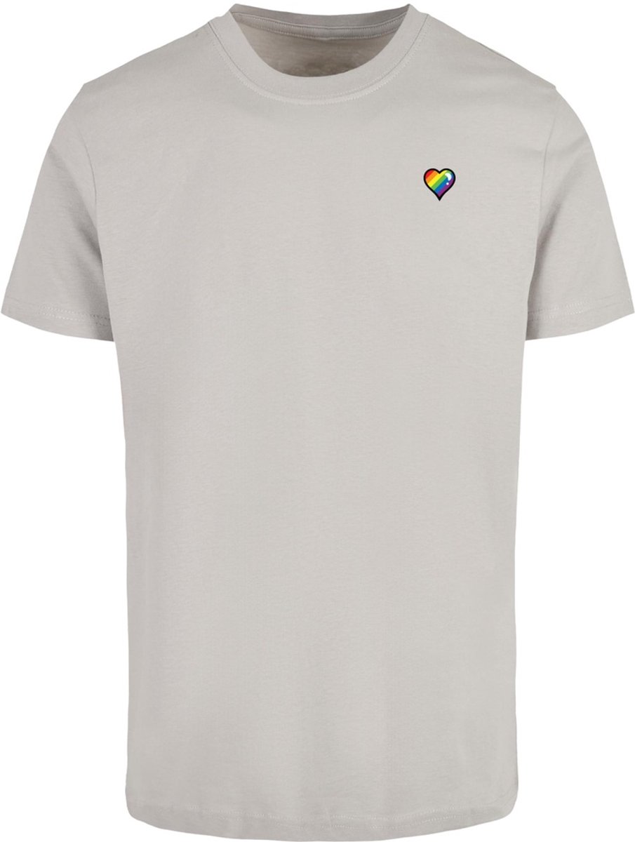 Mister Tee Glossy Heart Pride Tee Lightasphalt-5XL Light Asphalt
