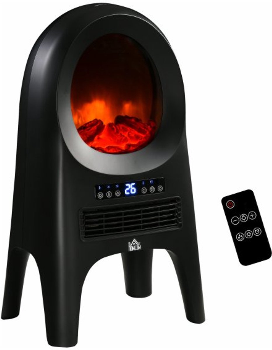 Bol.com Verwarming -- Timer en LED-vlammen - Antraciet aanbieding