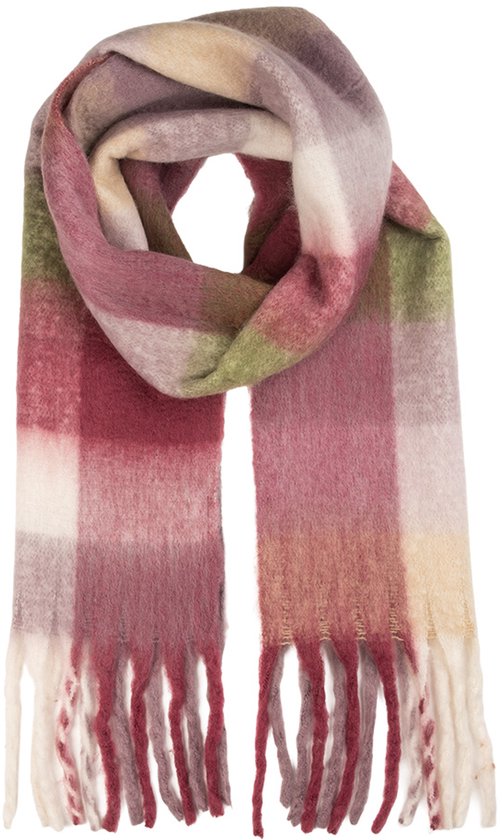 Écharpe d'hiver Clayre & Eef Femme 38x200 cm Textile Violet