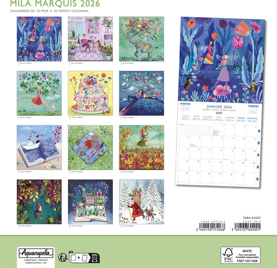 Bloemen Kalender 2026 Mini: 12 Maanden van Pracht