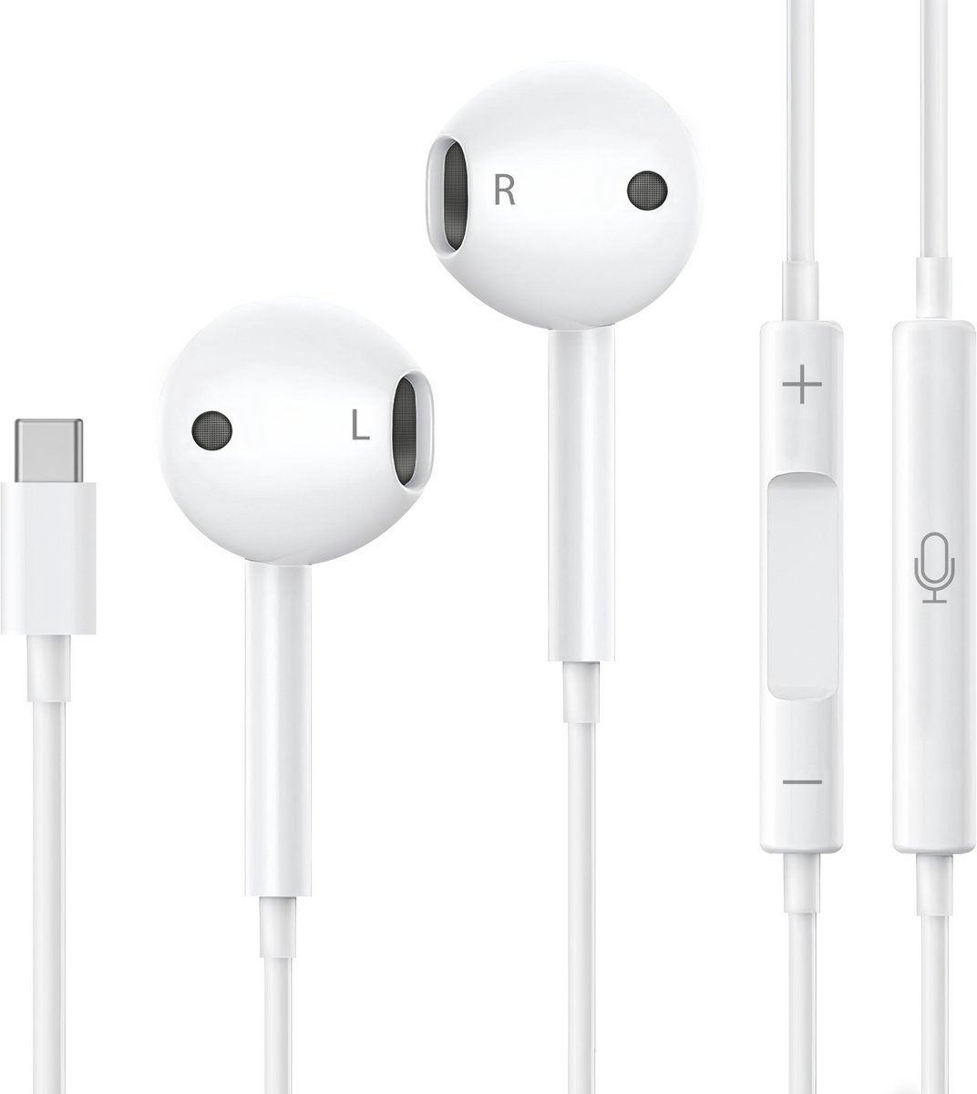 Bedrade hoofdtelefoon compatibel met iPhone 17/16/15 ... - Bol