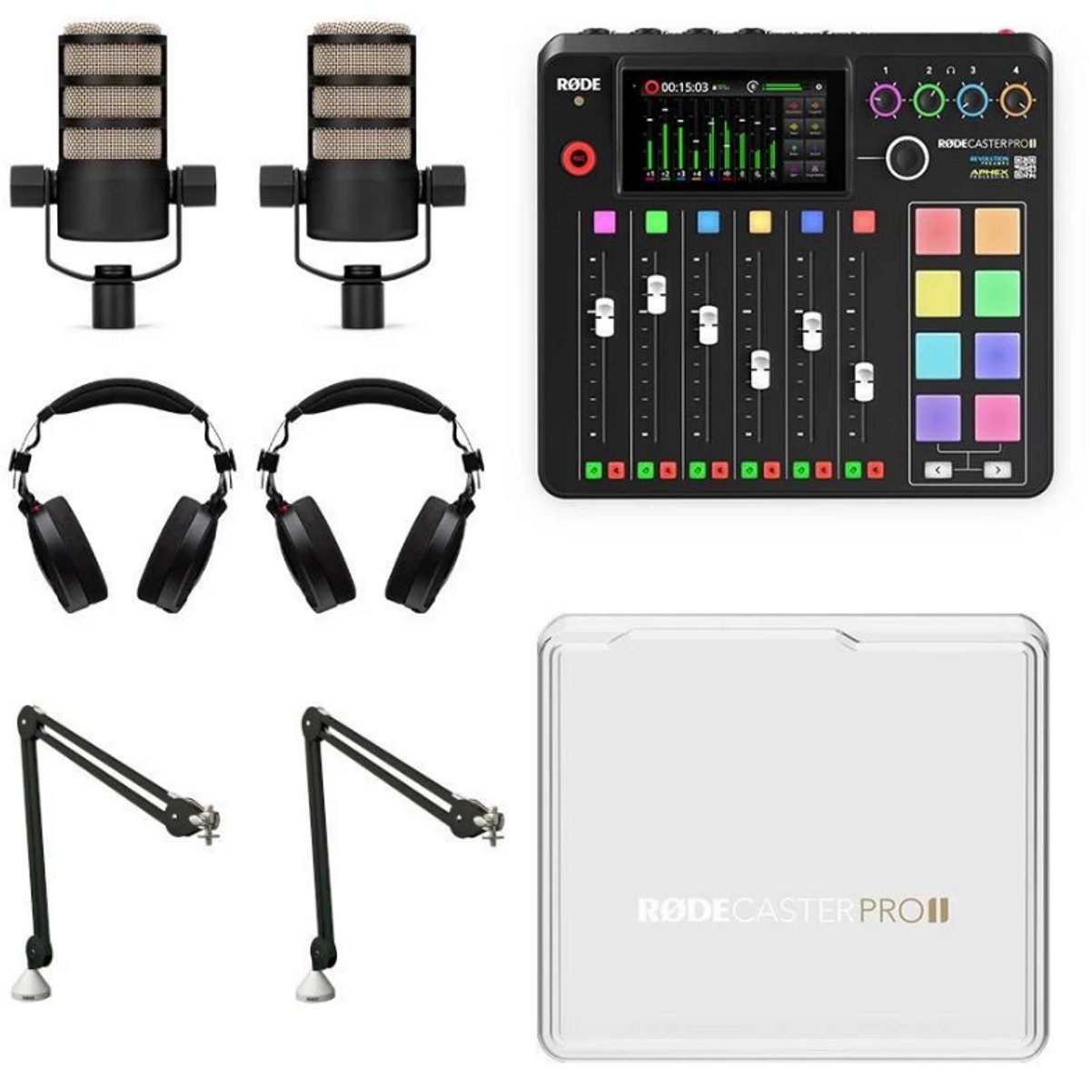 RØDE RODEcaster Pro II 2-Person Bundle - Geïntegreerde Audioproductie Studio
