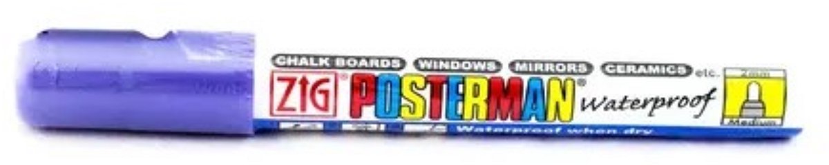 Securit Zig Posterman waterbestendige stift - metallic paars - 2 mm medium