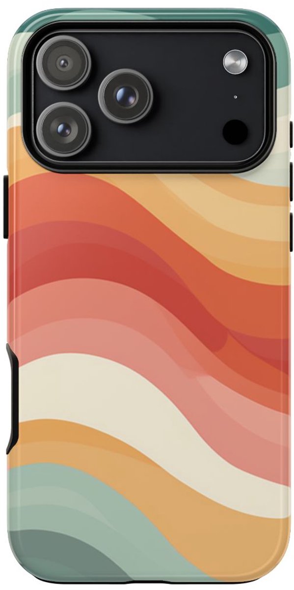 Golvend Veelkleurig Patroon – Telefoonhoesje Geschikt voor iPhone 17 Pro Max
