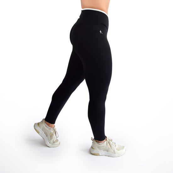 Sportlegging dames - Sportbroek dames - Sportkleding dames - High waist shaping fit - Squat-proof & seamless - Fitness & yoga legging - Impulse Fitwear Contour - Zwart - Maat M — afbeelding 2