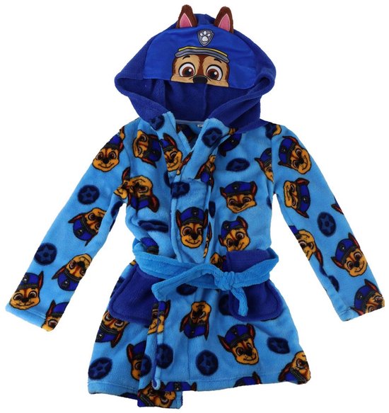 Badjas Paw Patrol Enfants – Peignoir à capuche Chase Garçons et Filles – Polaire
