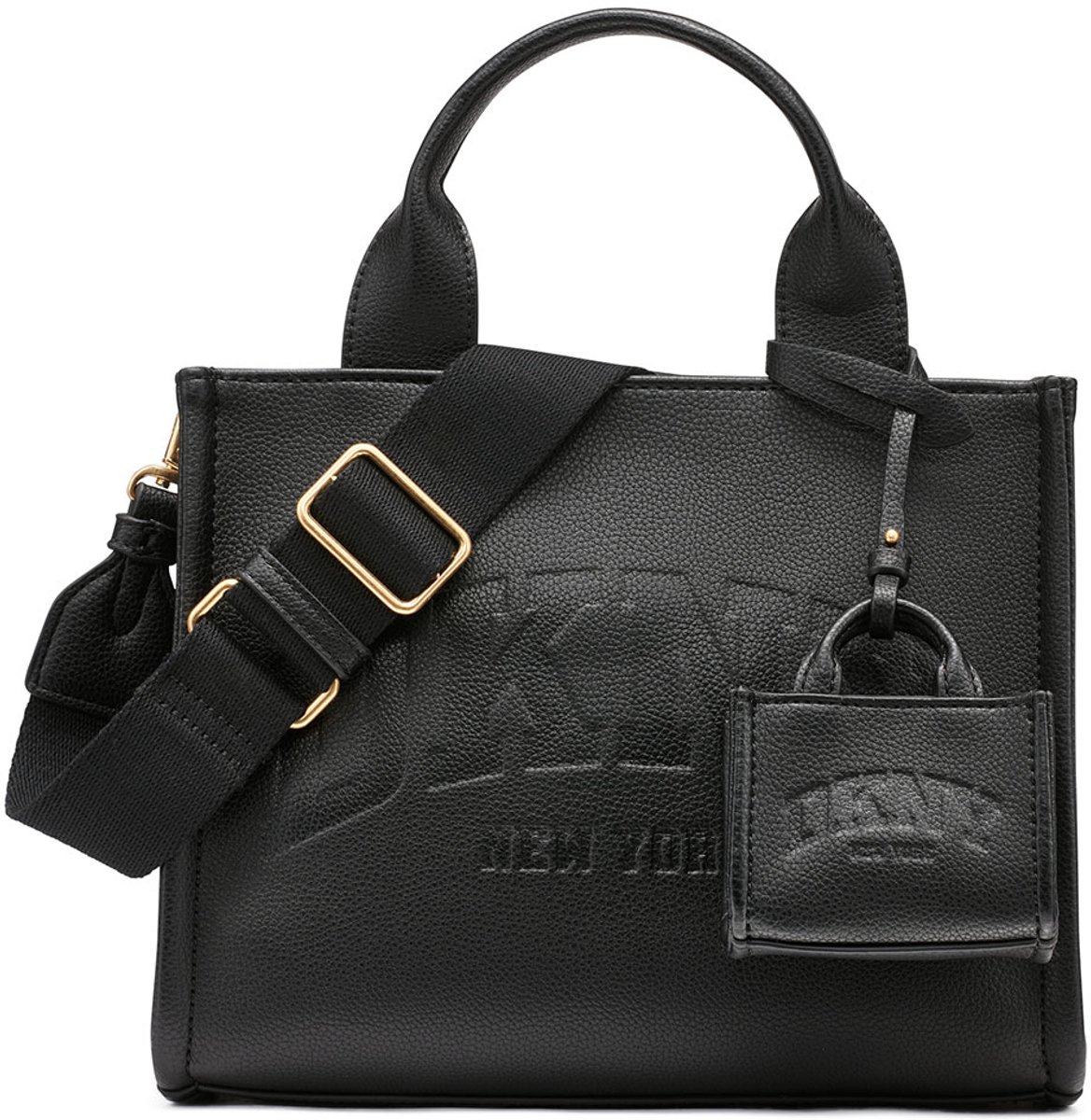 DKNY handtas schoudertas Hadlee Tote Bag Blk / Gold zwart
