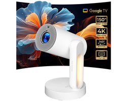 ETOE Starfish Plus-projector met ingebouwde Google TV, 140° rotatie, automatische schermaanpassing en aanraakgevoelig nachtlampje