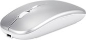 Vitdipy - Souris sans fil - Bluetooth Dual Mode - Souris sans fil pour ordinateur portable - Pour gauchers et droitiers - Extra silencieuse - Argent