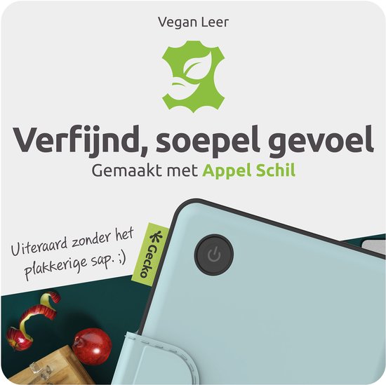 Gecko Covers Apple-Peel Cover Hoes geschikt voor Kobo Clara Colour / Kobo Clara BW / Tolino Shine Color - E-reader Hoes - Slaap/Wake functie - Dawn van Gecko Covers — afbeelding 4