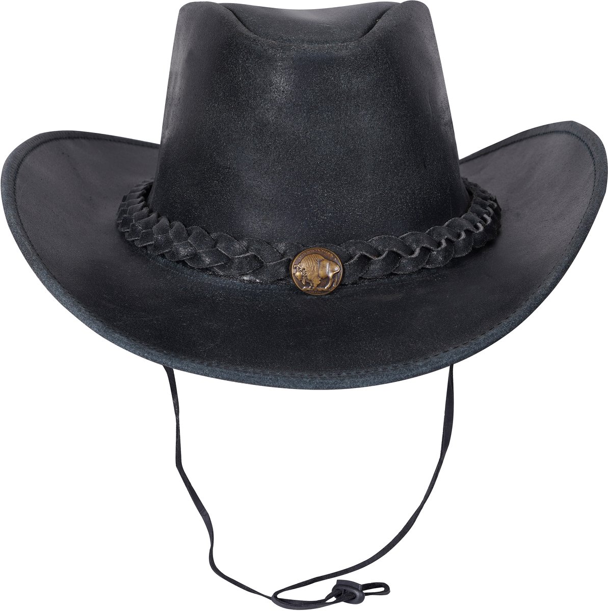 Urban 5884® - Cowboy - hat/Hoed - Grijs - Cracker - 100% Leer - Uniseks - volwassene - Maat XL