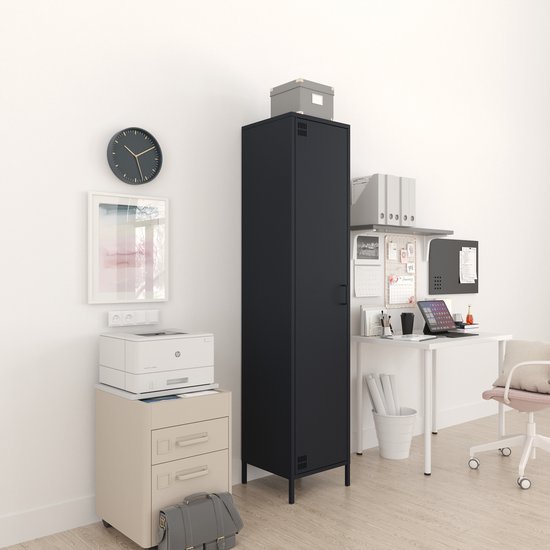 Meubles métalliques Furni24 - Armoire 1 porte - 41,5 x 40 x 189,5 cm Anthracite