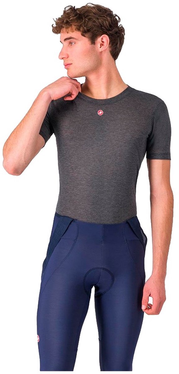 Castelli Medio Korte Mouwen Basislaag Grijs M Man