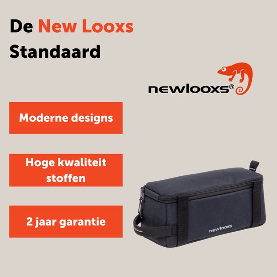 New Looxs ® Sports Trunkbag Lock - Tas voor ART Slot - Past op elke Fiets - Kettingslot Tasje - 4,5 liter - Zwart van New Looxs — afbeelding 5