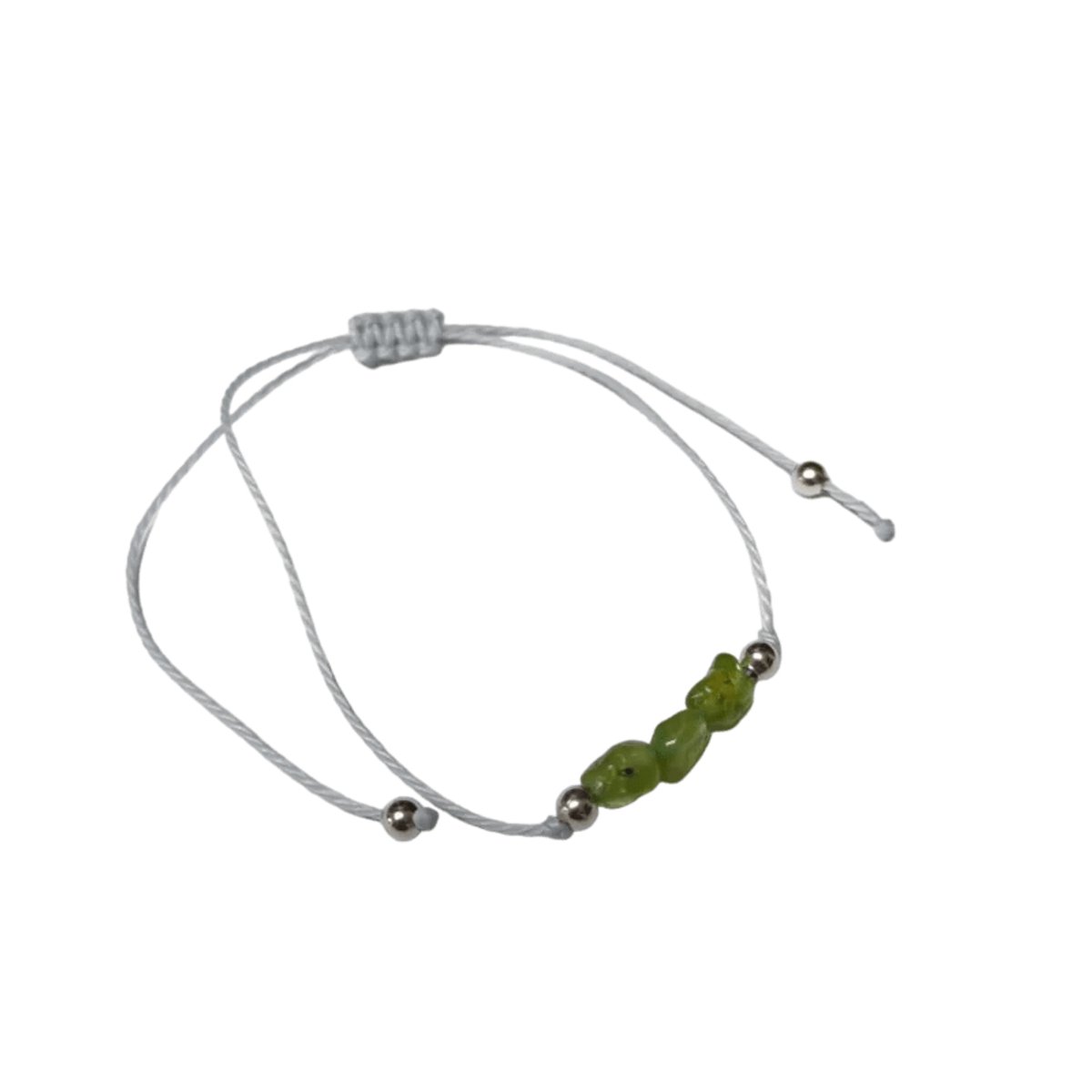 Aramat Jewels - verstelbare geboortesteen armband - Augustus-Peridoot