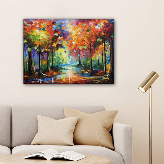 Tableau sur toile - Art coloré 80x60 - Accessoires de décoration de chambre - Toile murale - Tableaux modernes salon - Décoration murale chambre - Décoration murale cuisine - Toile murale intérieur - Décoration maison - Accessoires de maison