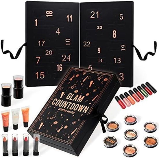 Beauty Aftelkalender - Adventkalender - met 24 Verrassingen - Make-up en Huidverzorging - Kerst cadeau - Cadeau voor haar - Skin care countdown