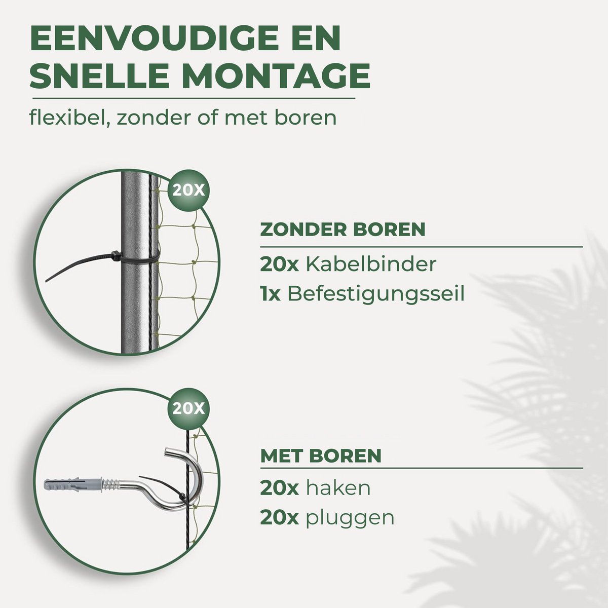 WOOWOOD Kattennet raam (zonder boren) - incl. kleefhaak & siliconenlijm - kattennet voor balkon - kattennet met draad versterkt - kattennet balkon kattenbeschermingsnet - kattenrooster (6 x 3 m