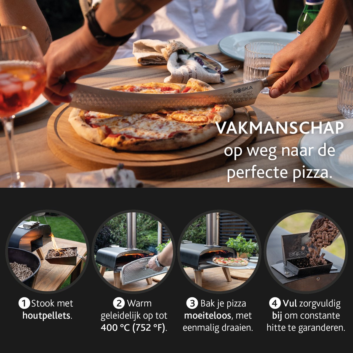 Boska Pizza Oven Pro Pellet - Pizzaovens - Pizza oven buiten - Voor pizza en brood - Inclusief pizzasteen – foto 3