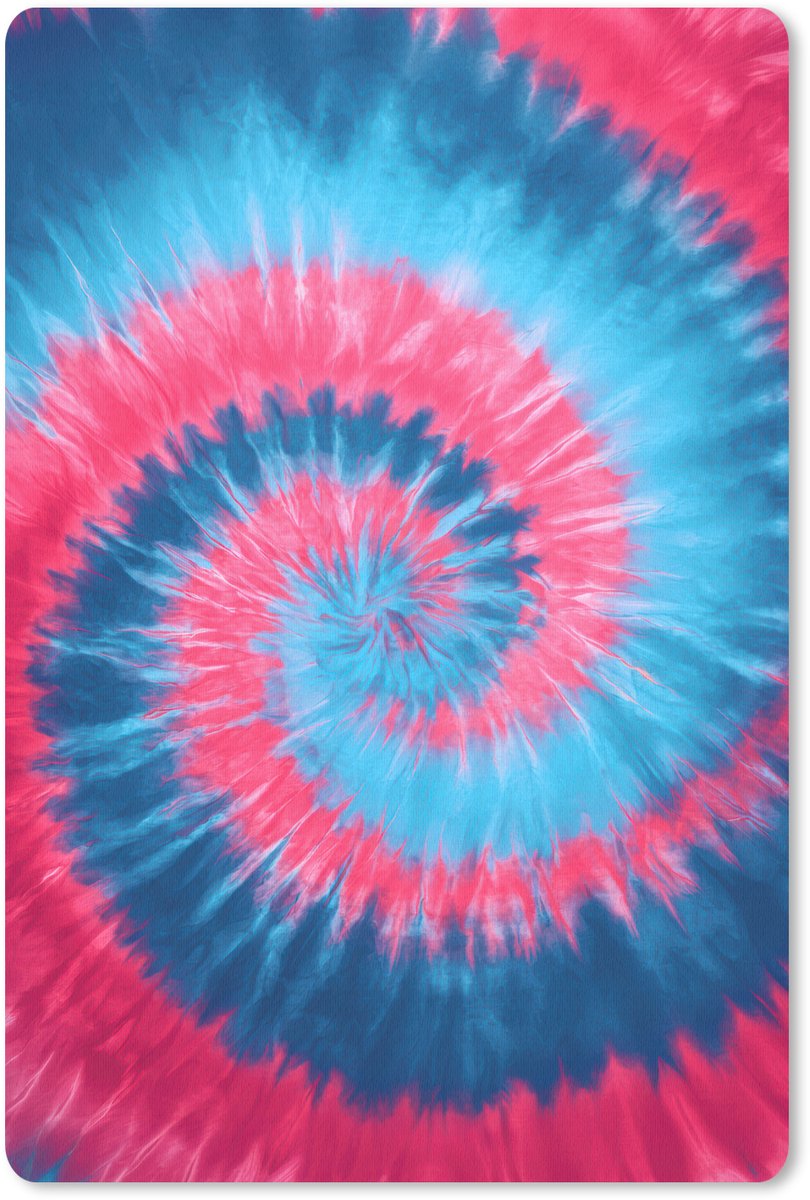 Muismat 18x27 cm - Mousepad Spiraal - Roze - Draaiend - Muismatten