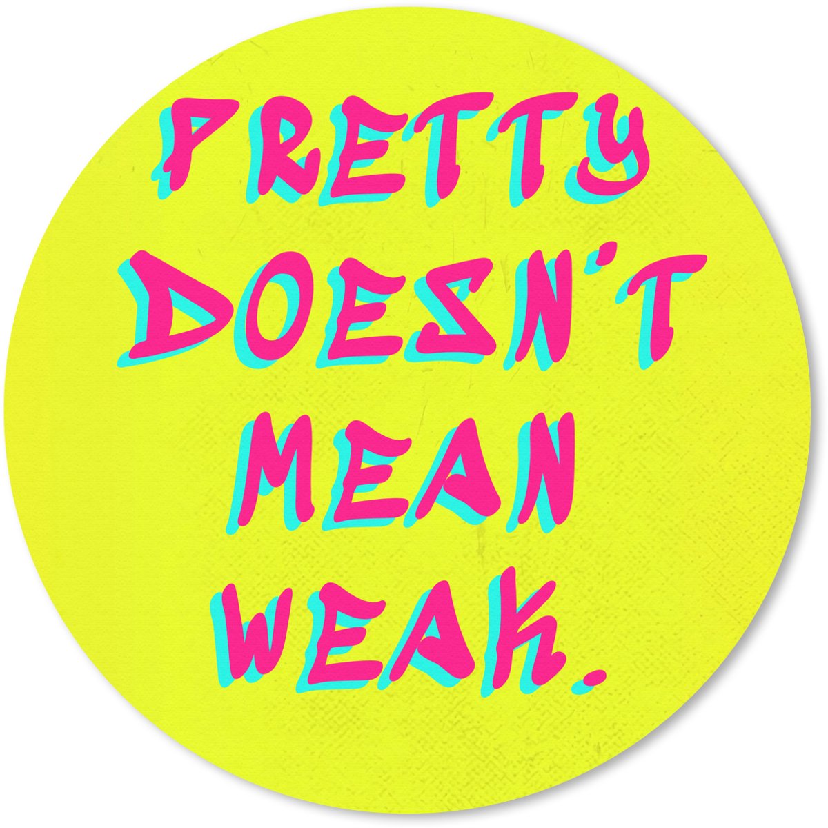 Muismat rond 40x40 cm - Mousepad Quote - Minimalistisch - Kleurrijk - Ronde muismatten