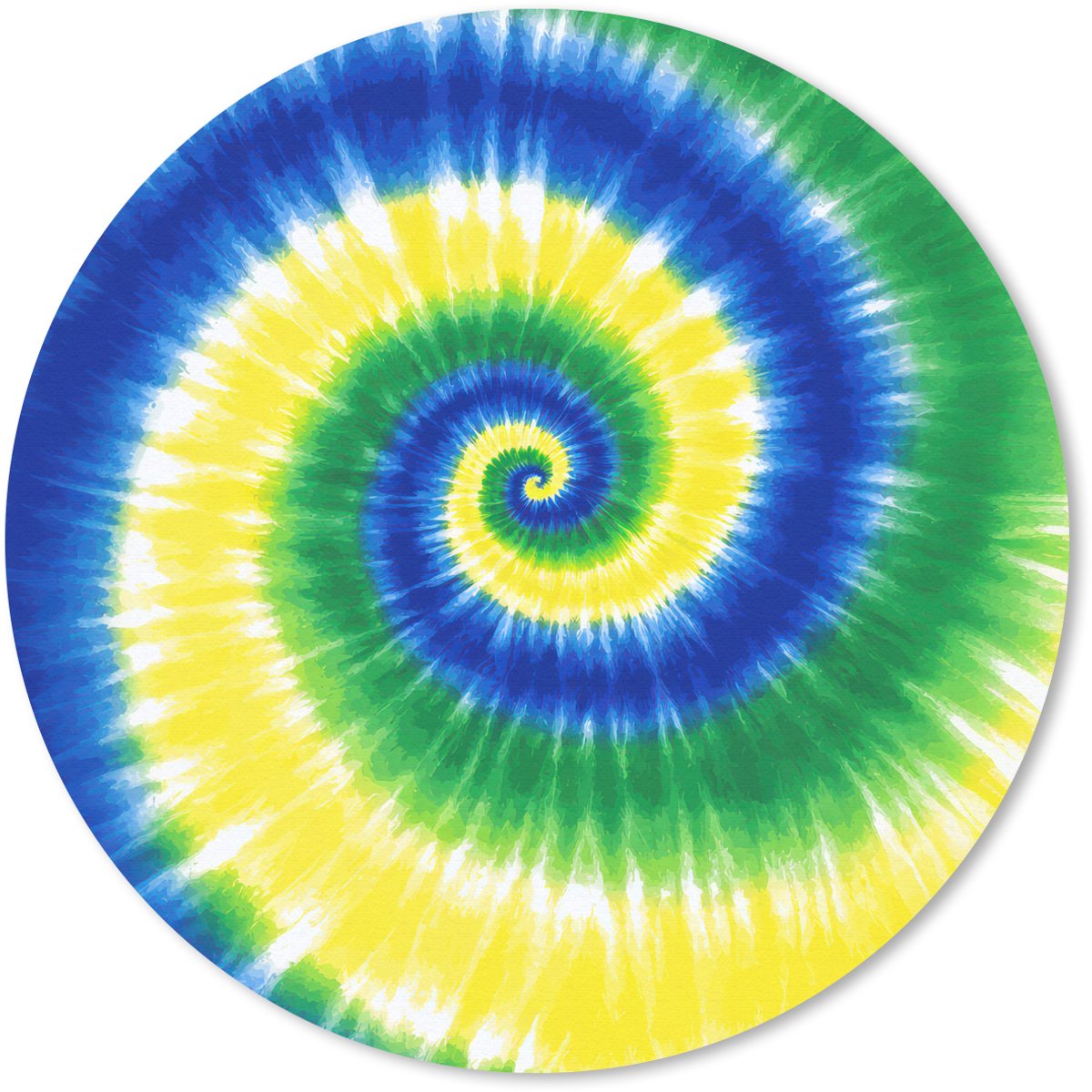 Muismat rond 30x30 cm - Mousepad Spiraal - Groen - Draaiend - Ronde muismatten