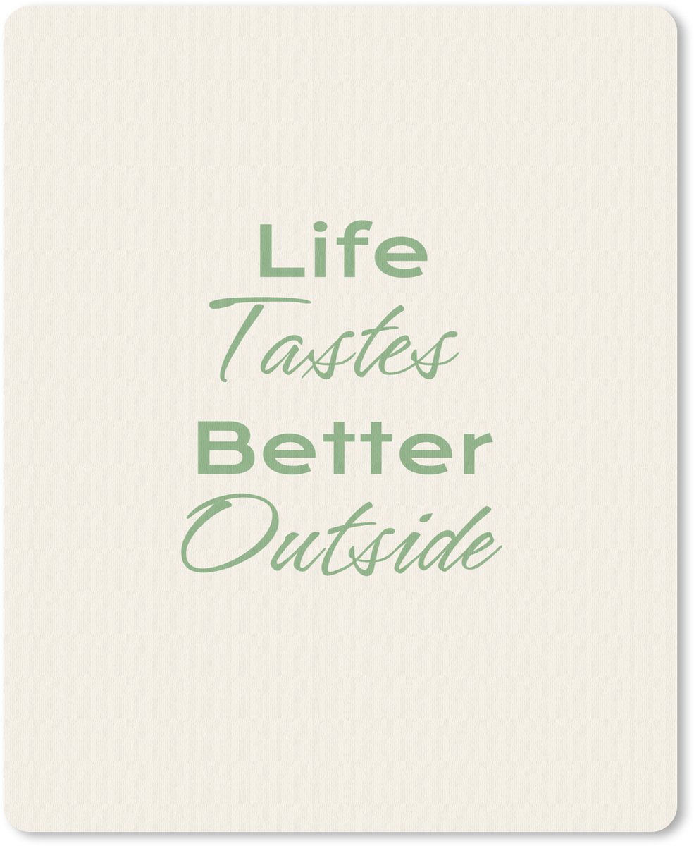 Muismat 19x23 cm - Mousepad Tekst - Sierlijk - Letters - Groen - Muismatten
