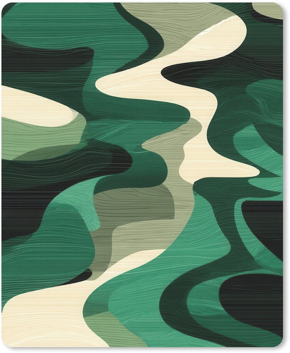 Muismat 19x23 cm - Mousepad Abstract - Camouflage - Groen - Muismatten