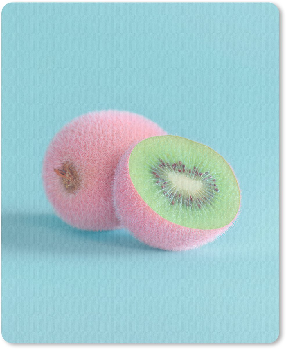 Muismat 19x23 cm - Mousepad Kiwi - Blauw - Surrealistisch - Muismatten