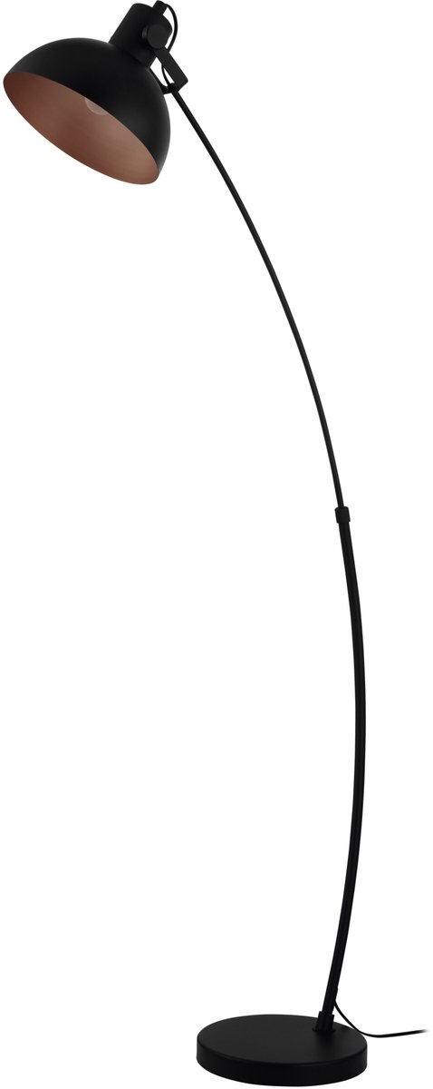 EGLO Jaafra Vloerlamp - E27 - 158 cm - Zwart/Koper