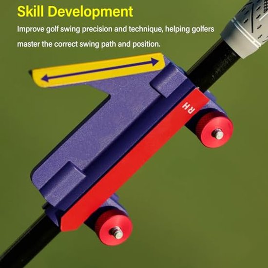Golf Swing Precision Trainer, Guides The Golfer Along Desired Swing Pad, Portable Skills Development Golf Swing Training Tool for Beginners, Blue van GOLF — afbeelding 5