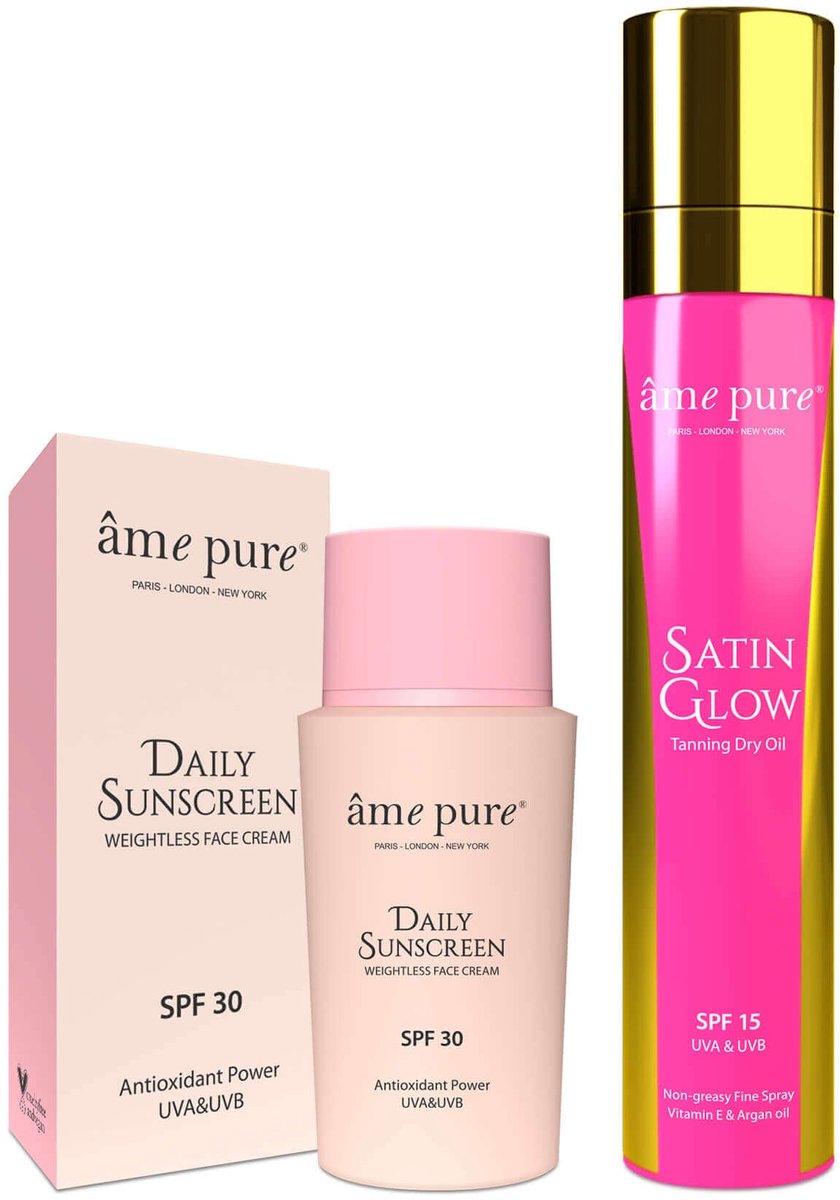 âme pure ZONNEBESCHERMINGSSET - Gezicht & Lichaam SPF Beschermingskit