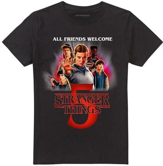 Stranger Things Saison 5 - T-shirt homme avec affiche - noir - S