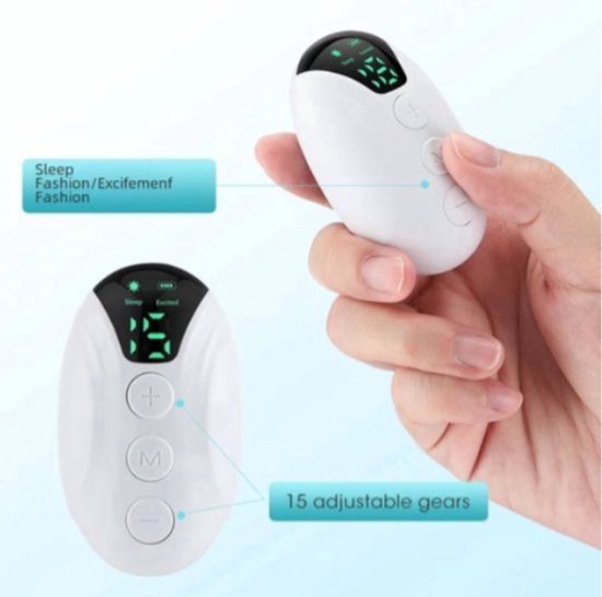 Mini Draagbare Handheld Slaapapparaat: Hypnose & EMS Pulsstimulatie, USB Oplaadbare Slaaptrainer voor Effectieve Slaaptherapie, Slaap Hulp Gadget en Ontspanningsapparaat van Flowtime — afbeelding 4